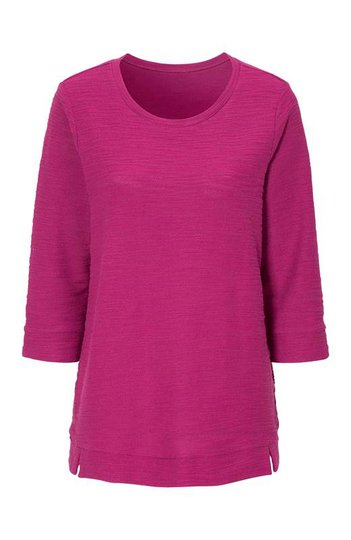 Cellbes Tröja med slubstruktur Fuchsia