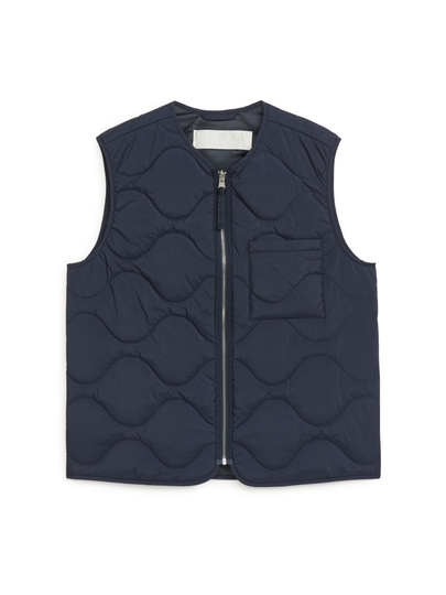 Quilted Liner Vest - Blue