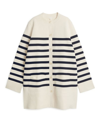 Oversized Cotton Cardigan - White