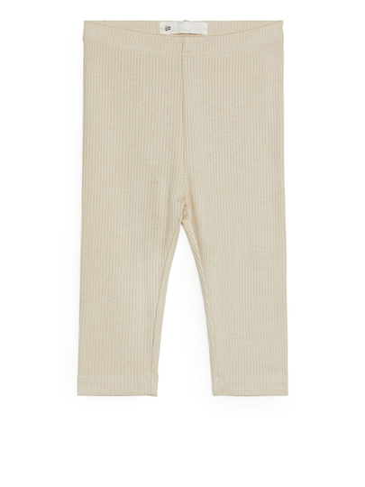 Cotton Lyocell Leggings - Beige