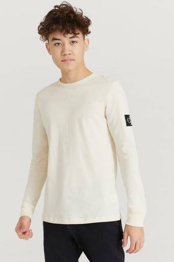 Calvin Klein Långärmad T-Shirt Badge Top LS Beige