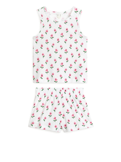 Pointelle Pyjama Set - White