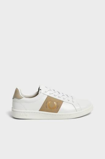 Fred Perry Sneakers B721 Pique EMB Lea/Branded Vit