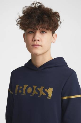 BOSS Hoodie Hooded Sweatshirt Blå