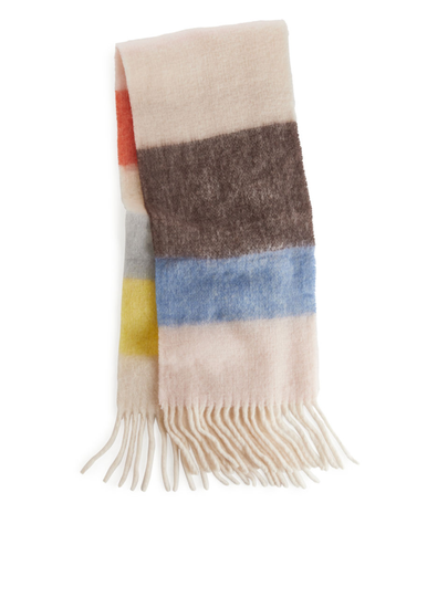 Statement Wool Scarf - Blue