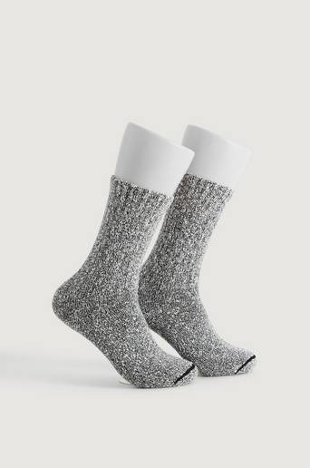 Red Wing Shoes Strumpor Socks, Cotton Ragg Black/Wht Svart