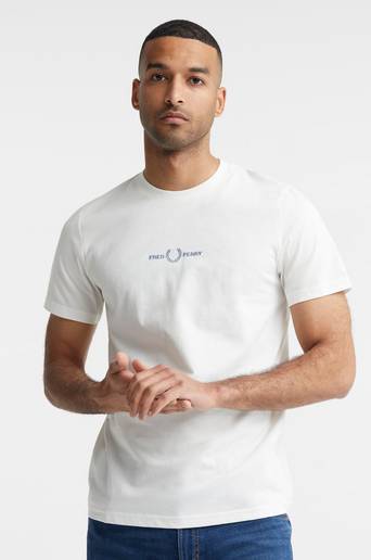 Fred Perry T-Shirt Embroidered T-Shirt Vit