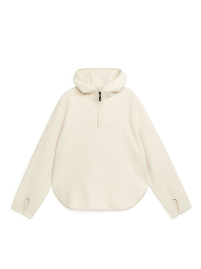 Fleece Hoodie - Beige