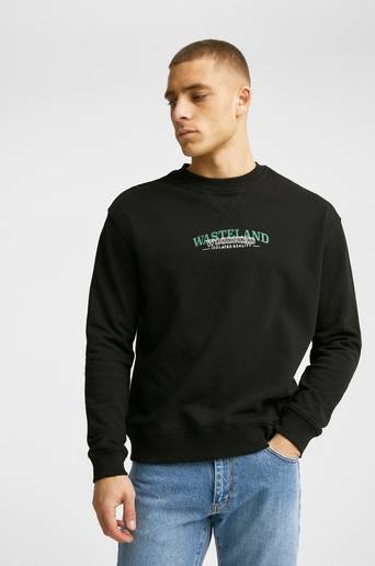 Woodbird Sweatshirt Cane Wstl Crew Svart