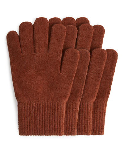 Organic Cotton Gloves - Orange