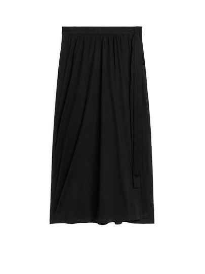 Jersey Wrap Skirt - Black