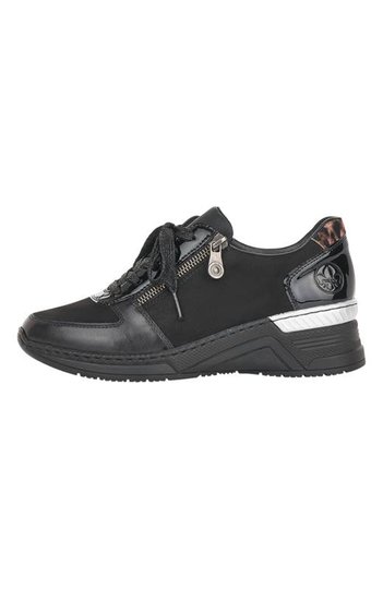 Rieker Sneakers Svart Leopard