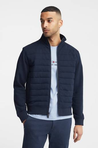 Woolrich Tröja Quilted Fleece Blå