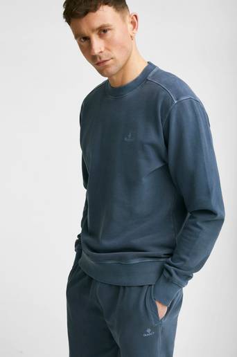 Gant Sweatshirt D2. Sunfaded C-Neck Sweat Blå