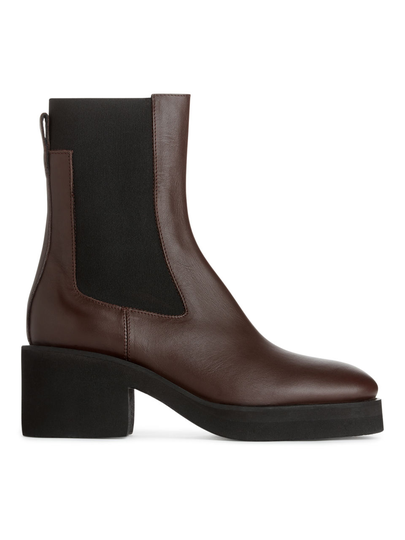 Heeled Chelsea Boots - Purple