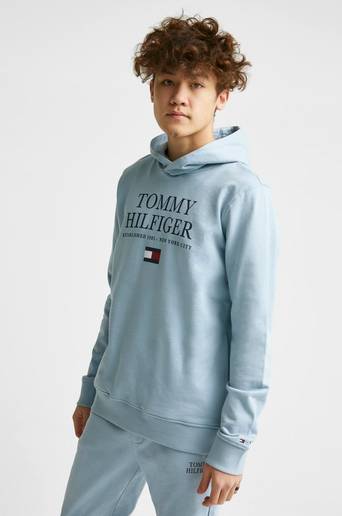 Tommy Hilfiger Huvtröja TH Logo Hoodie Blå