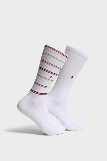 Tommy Hilfiger 2-Pack Strumpor TH Men Sock 2P Sport Stripe Vit