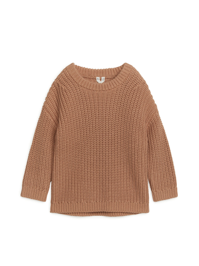 Heavy-Knit Jumper - Orange