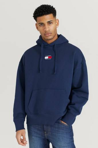 Tommy Hilfiger Huvtröja TJM Tommy Badge Hoodie Blå