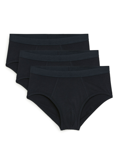 Pima Cotton Briefs, Set of 3 - Blue