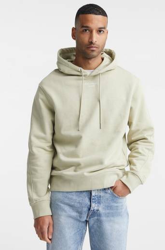 Calvin Klein Hoodie Stacked Logo Hoodie Beige