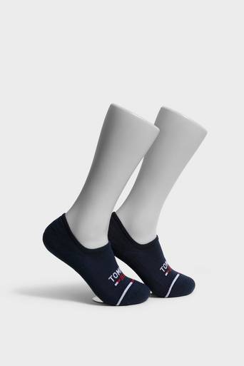 Tommy Hilfiger 2-Pack Strumpor TH Uni TJ No Show High Cut 2P Blå