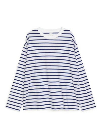Oversized Pima Cotton T-shirt - Blue