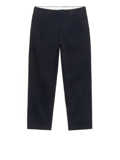 Loose Twill Trousers - Blue