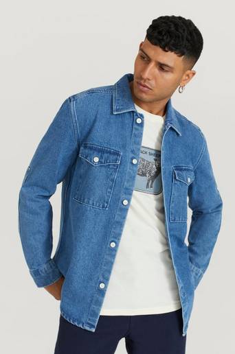 Gant Overshirt 18. D2. Reg Denim Shirt Town Blå