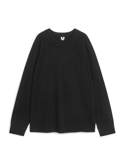 Oversized Cashmere Jumper - Black