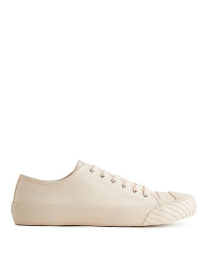 Cotton Twill Trainers - White