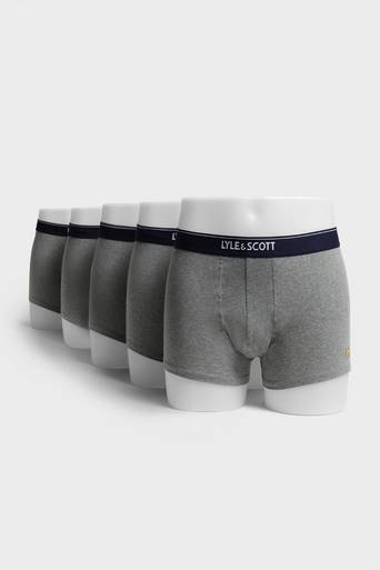Lyle & Scott Boxerkalsonger Jackson 5-pack trunk Grå