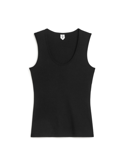 Rib Tank Top - Black