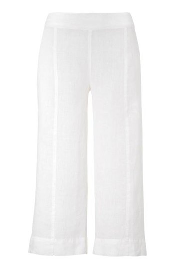 Cellbes Linnebyxa med dekorsömmar Vit