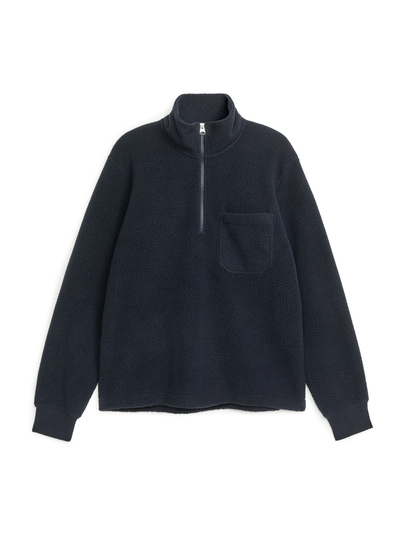 Half-Zip Fleece Jumper - Blue