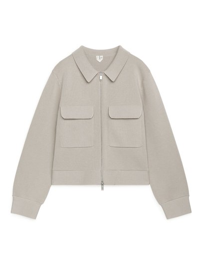Merino Boxy Jacket - Brown