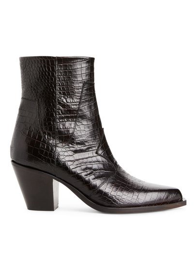 Leather Ankle Boots - Brown