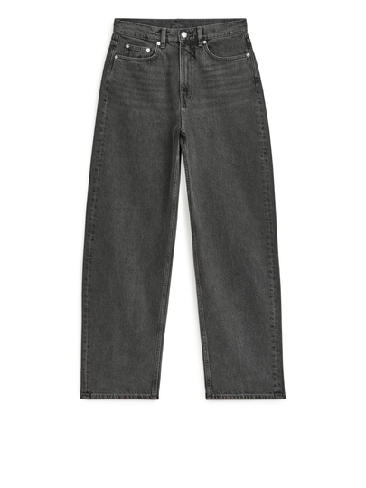 BARREL LEG Non-Stretch Jeans - Grey