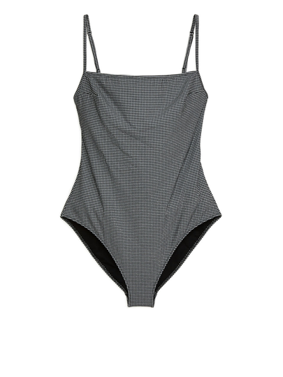 Seersucker Swimsuit - Black