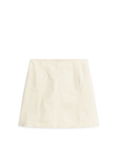 Corduroy Mini Skirt - Beige