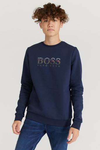 BOSS Sweatshirt Boss Logo Sweatshirt Blå
