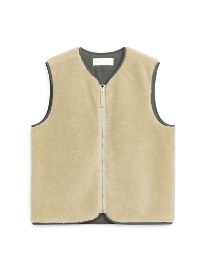 Wool Fleece Vest - Grey