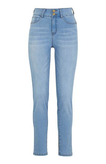 Cellbes Höga stretchiga jeans med shaping Ljusblå Denim