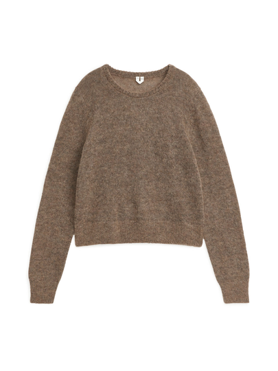 Mohair Blend Jumper - Brown