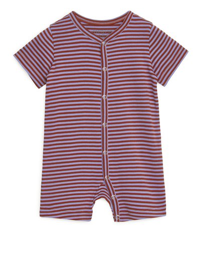 Short Sleeve All-in-One Pyjama - Purple