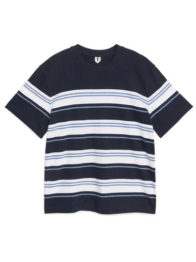 Oversized Bouclé T-Shirt - Blue