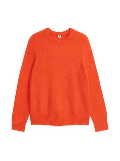 Alpaca & Merino Jumper - Orange