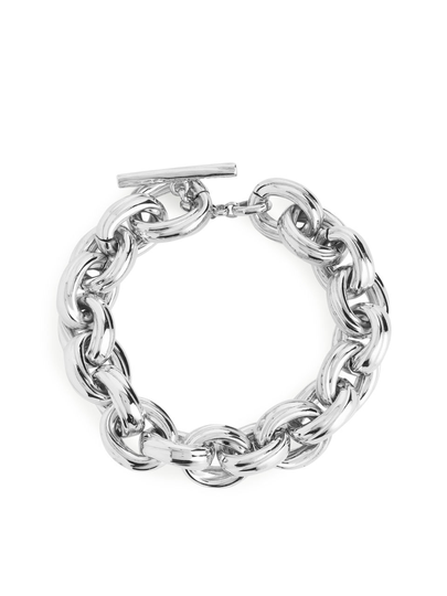 Chunky Silver-Plated Bracelet - Silver