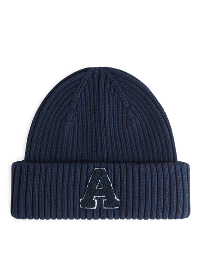 Ribbed Beanie - Blue