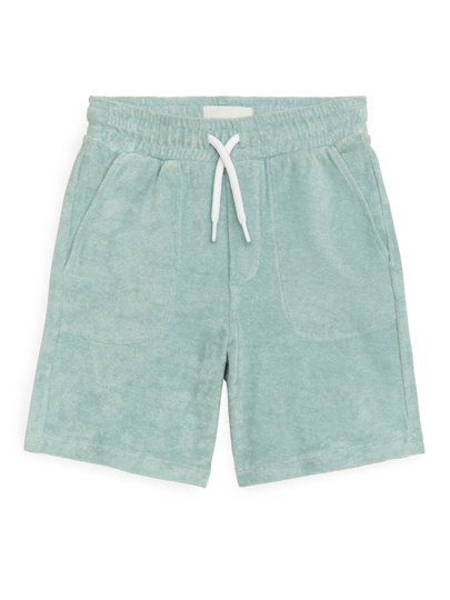 Cotton Towelling Shorts - Turquoise